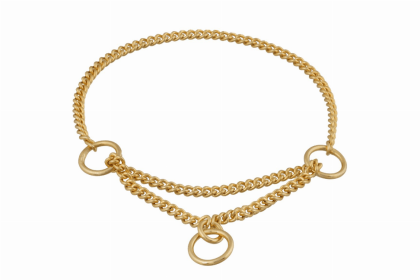 Alvalley Martingale Show Chain Collar (size: 14in x 1.2 mm)