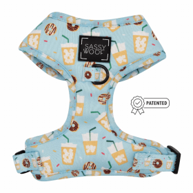 Adjustable Harness (Color: Sweets & Pawfee, size: large)