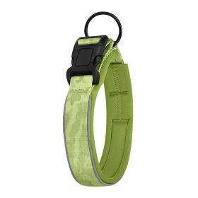 Pet Dog Reflective Polyester Collar (Option: Camouflage Green-XL)